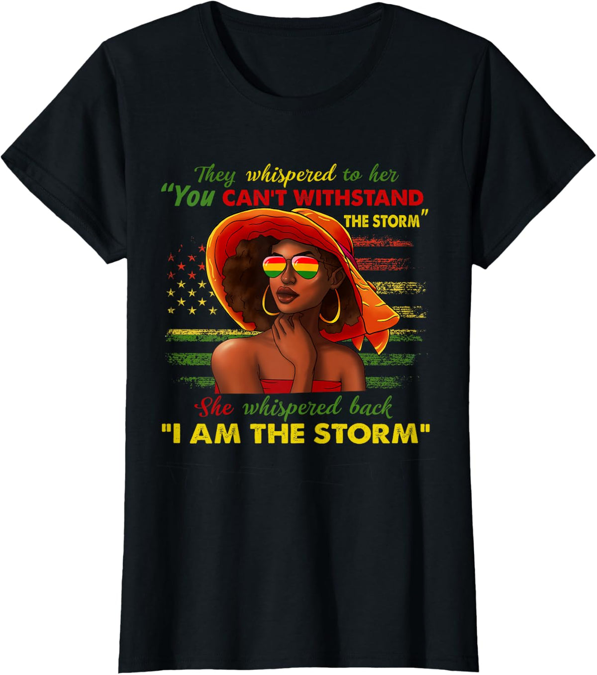 Juneteenth Melanin Girl Black Women Black History Month T-Shirt - Black