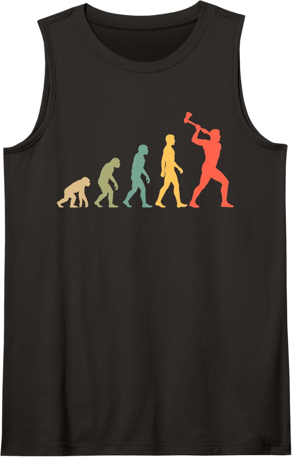 Woodworking Evolution of Man Funny Lumberjack Carpenter Sleeveless Tank Top - Black