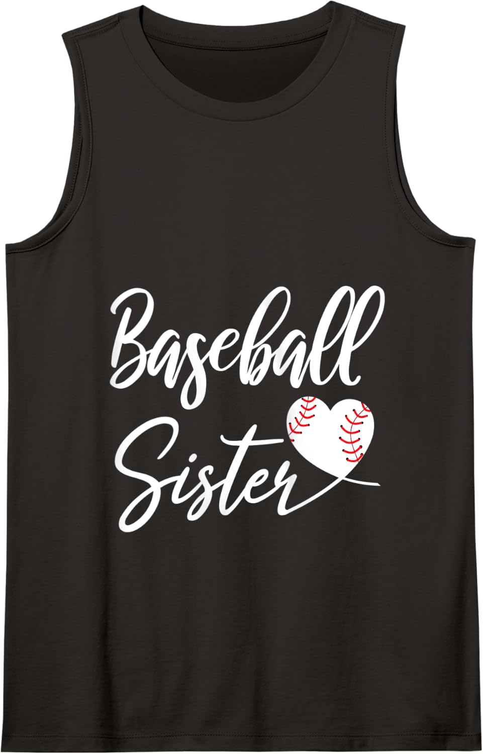 Baseball Sister Tank Top - Black