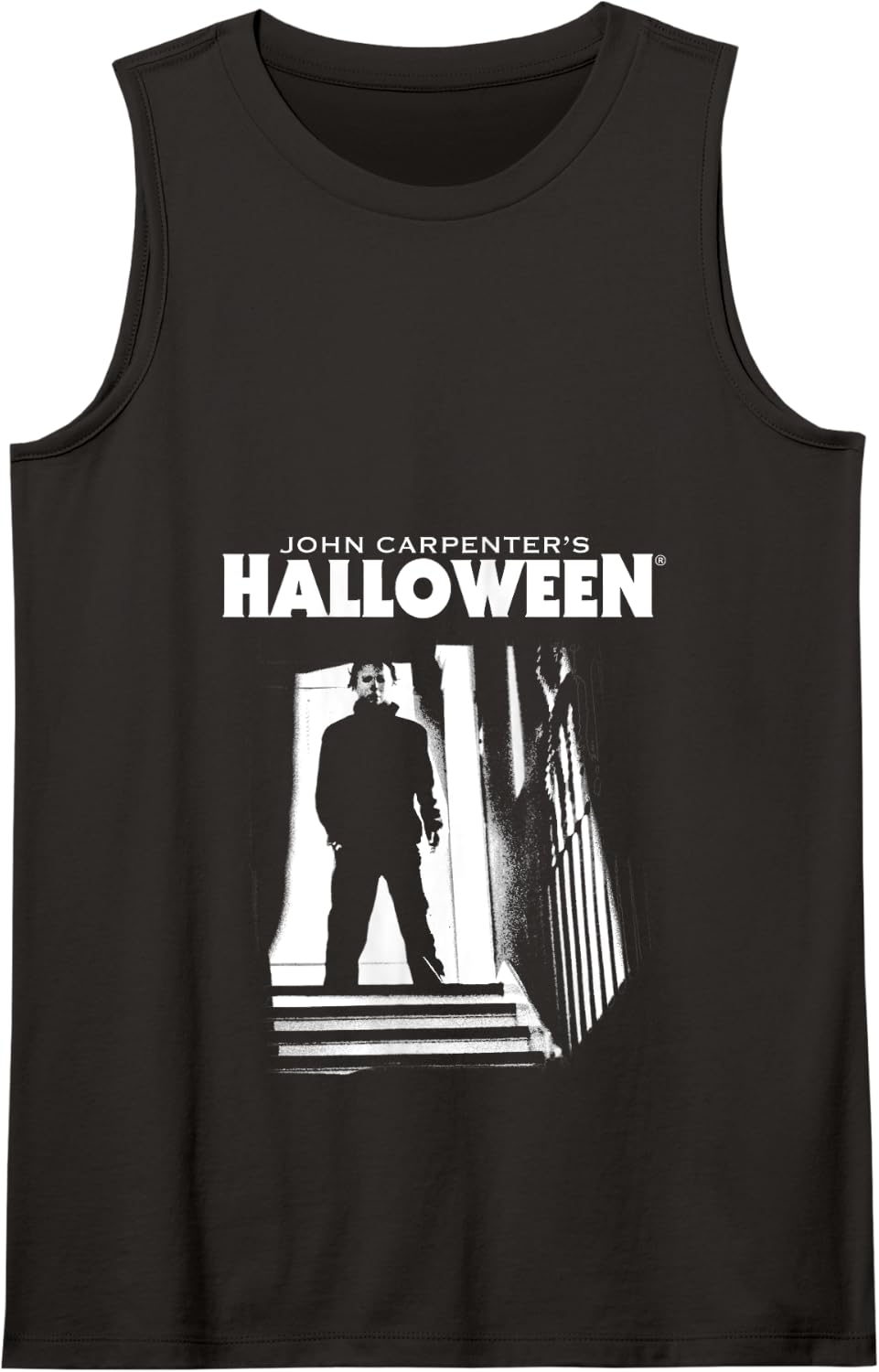 Halloween Michael Myers Top Of The Stairs Tank Top - Black