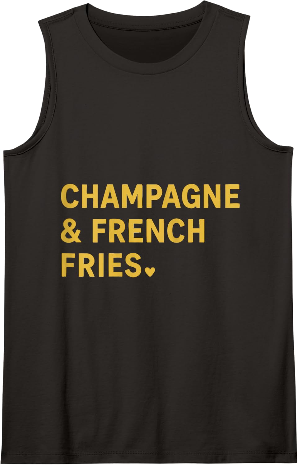 Champagne And French Fries Tank Top - Black
