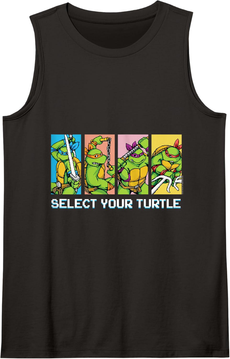 Teenage Mutant Ninja Turtles Select Your Turtle Video Game Tank Top - Black