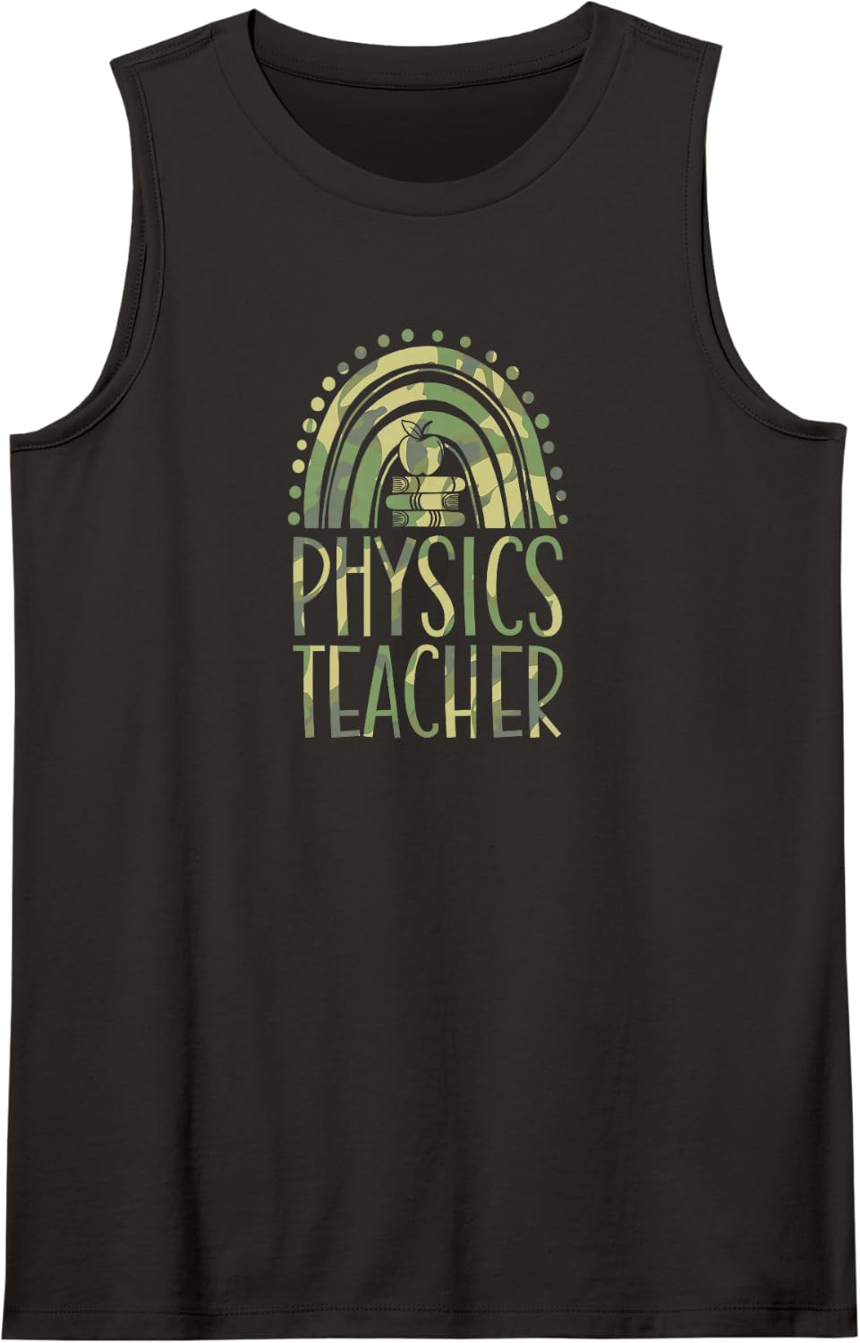 Physics Teacher Bohemian Rainbow Wholesome Aesthetic Sleeveless Tank Top - Black