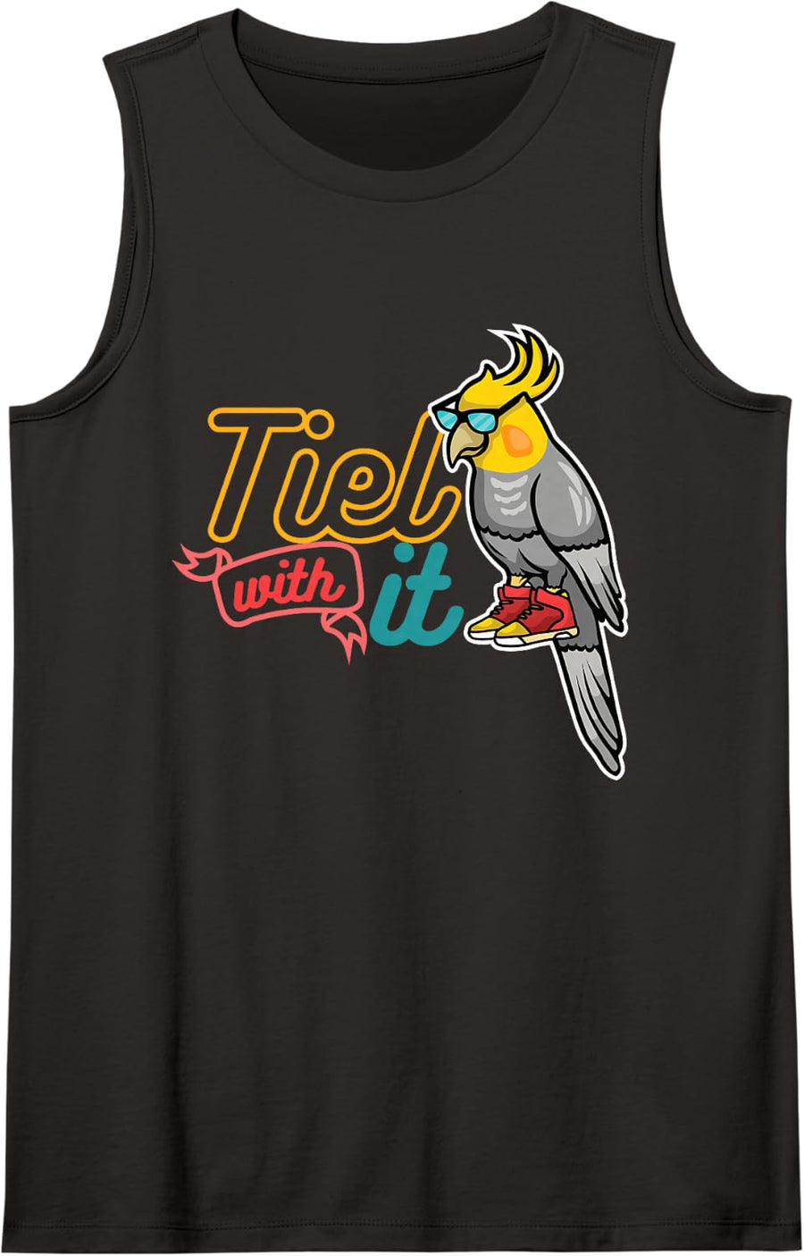 Cockatiel Tiel with It Cockatiel Owner Sleeveless Tank Top - Black