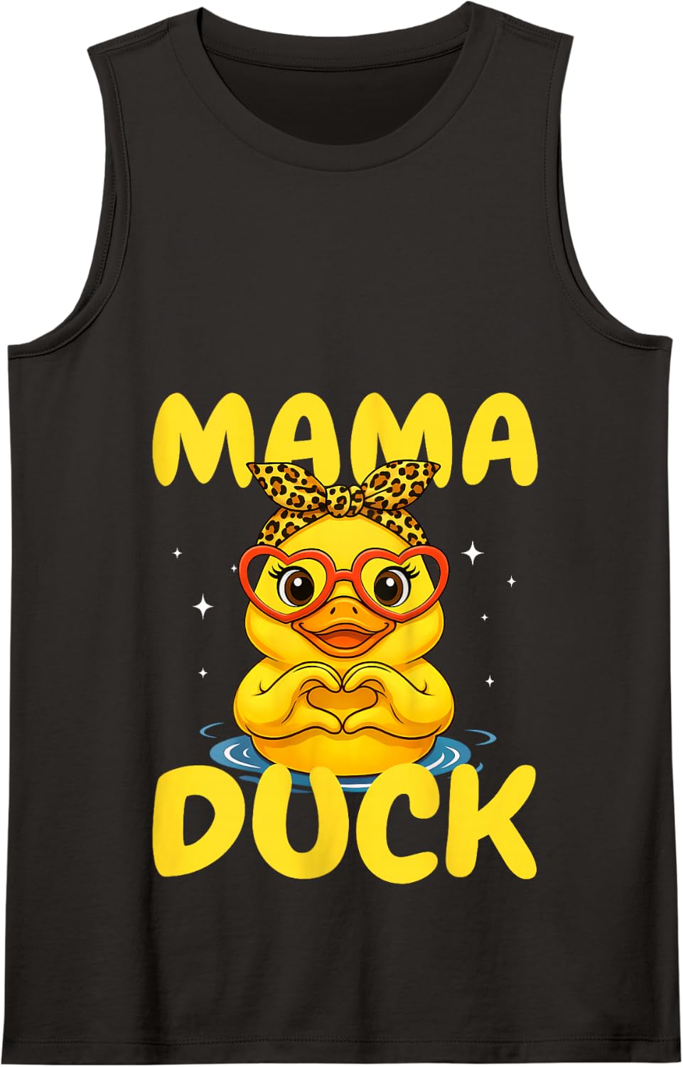 Rubber Duckies Mama Duck Rubber Duck for Womens Moms Tank Top - Black
