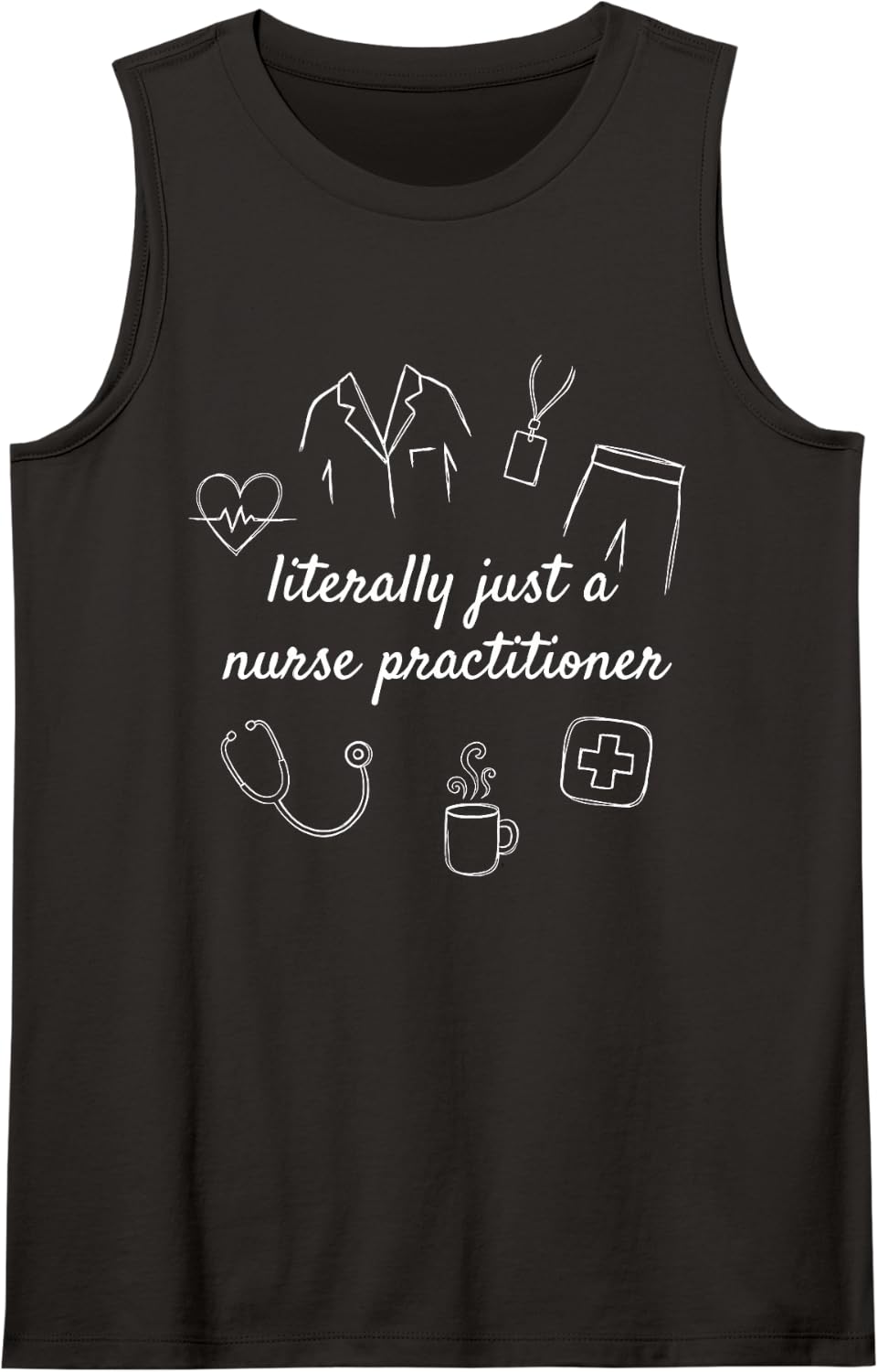 Nurse Practitioner Nursing APRN Np Sleeveless Tank Top - Black