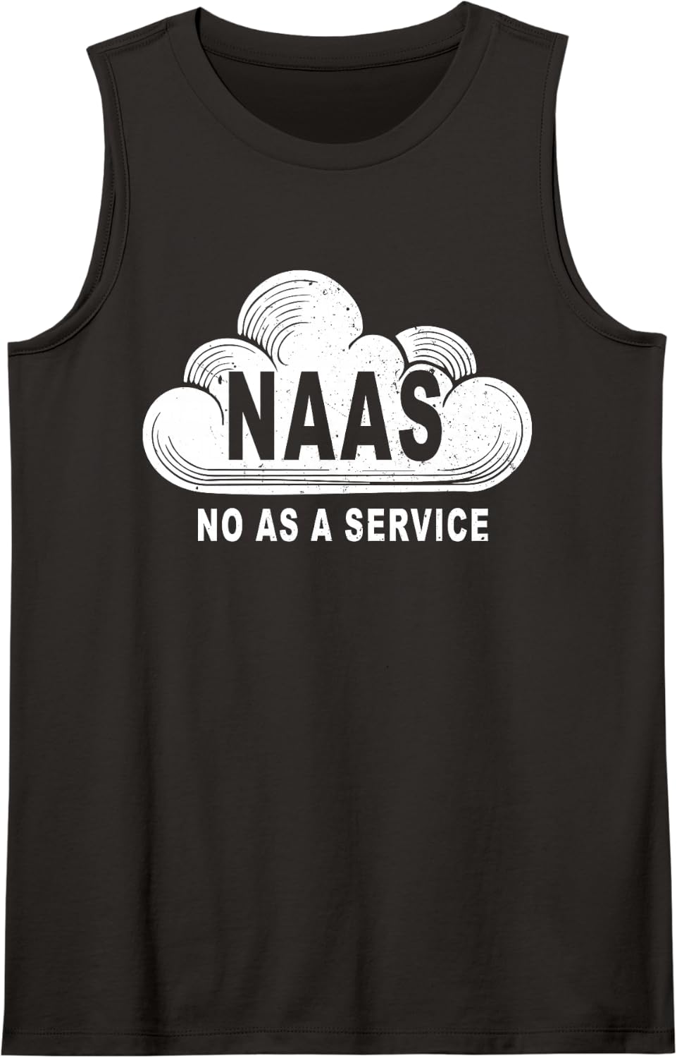 Naas No As A Service Cloud Computer Engineer Programmer Sleeveless Tank Top - Black