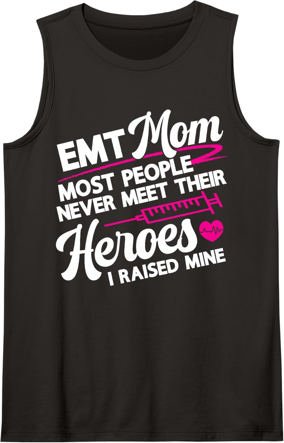 EMT Mom I Raised Mine Proud First Responder Mom Tank Top - Black