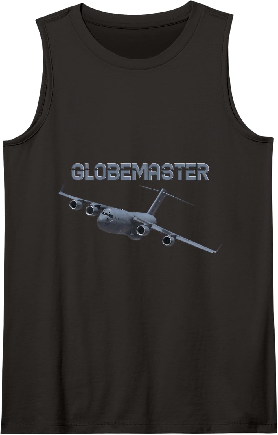 C-17 Globemaster US Military Aircraft Tank Top - Black