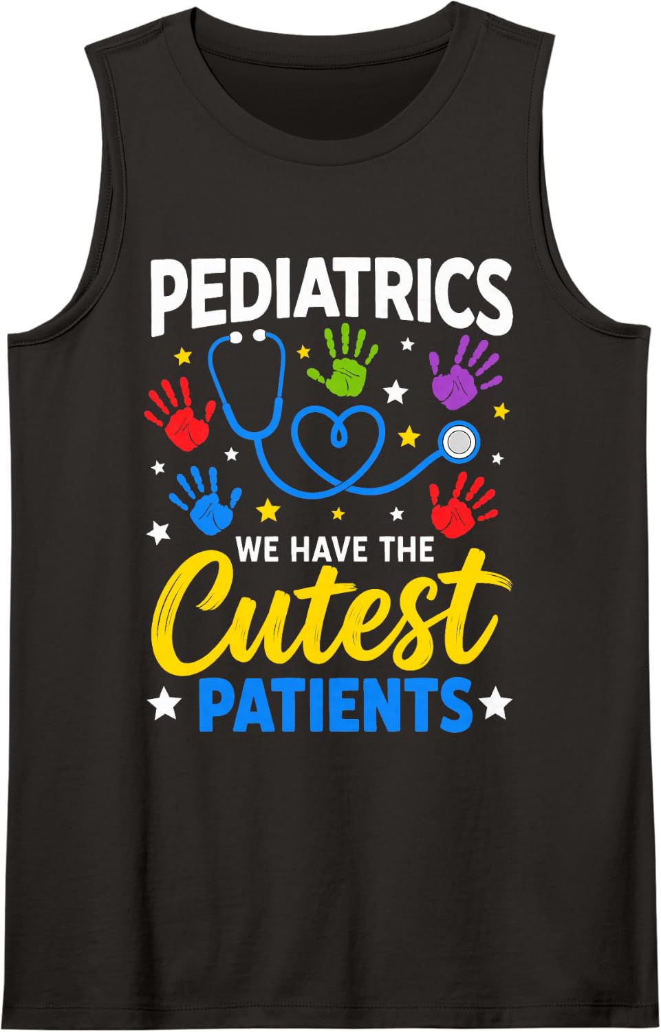 Pediatrics Cutest Patients Pediatrician Nurse Women Sleeveless Tank Top - Black