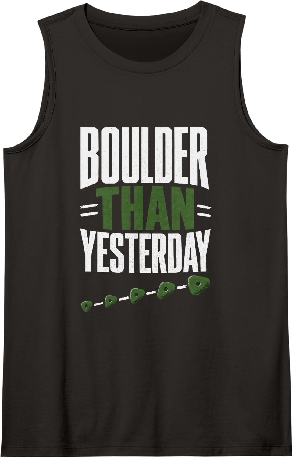 Boulder Than Yesterday Rock Climbing Tank Top - Black