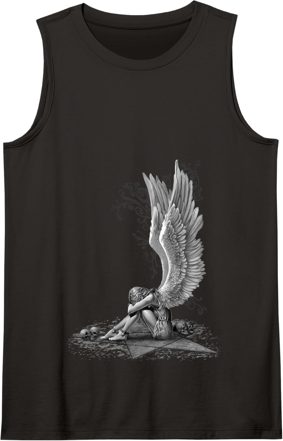 Spiral Original - Enslaved Angel - Gothic Angel Tank Top - Black
