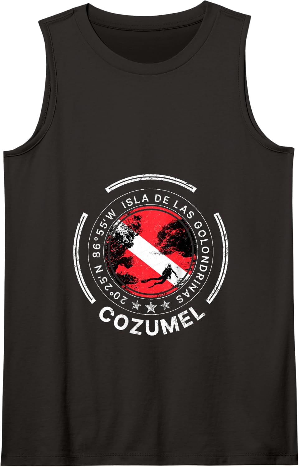 Cozumel Diving Mexico Dive Tank Top - Black