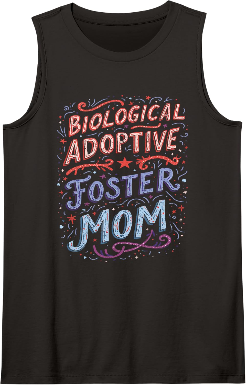 Foster Parent Biological Adoptive Foster Mom Tank Top - Black