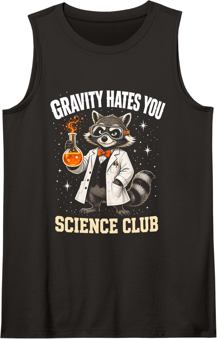 Gravity Hates You Science Club Physics Joke Tank Top - Black