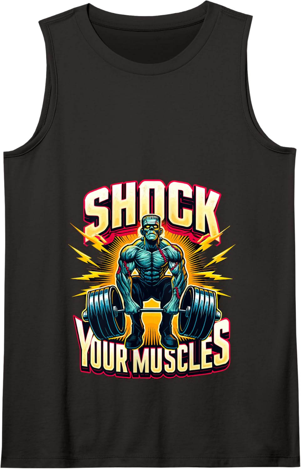 Bodybuilding Powerlifting Weightlifting Fitness Gym Tank Top - Black