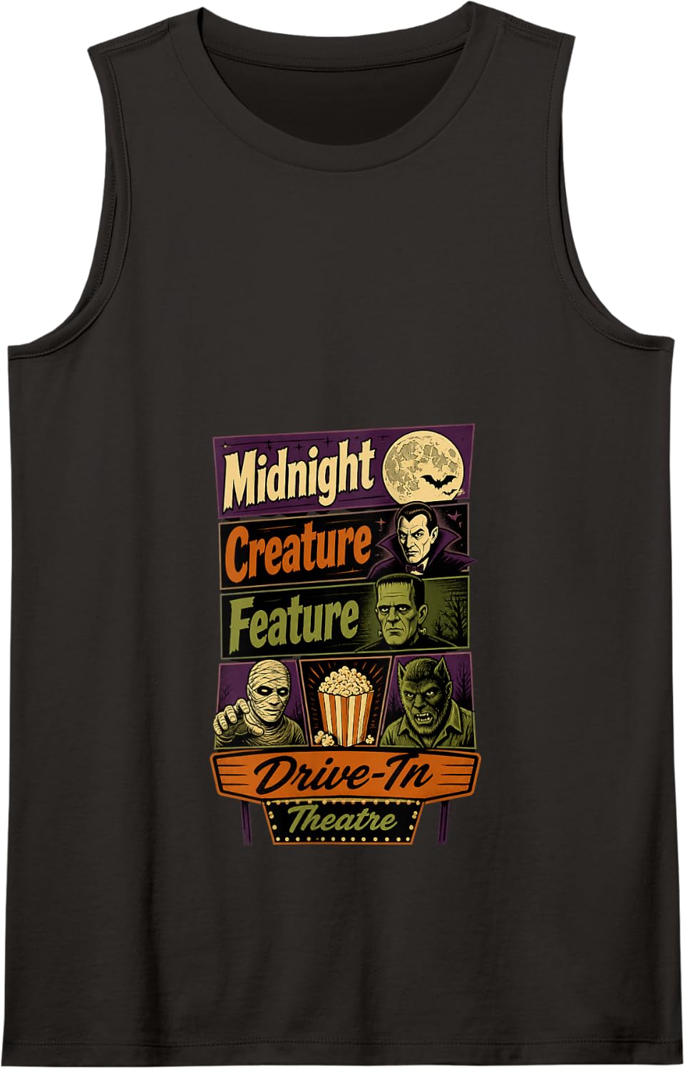 Drive in Theatre Midnight Creature Feature Tank Top - Black