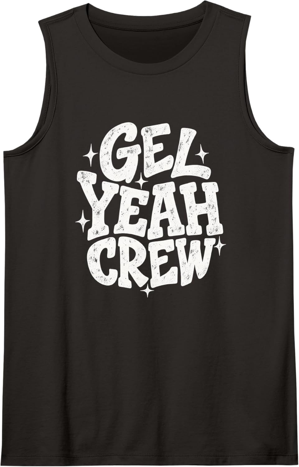Gel Yeah Crew Sonographer Ultrasound Team Retro Joke Sleeveless Tank Top - Black