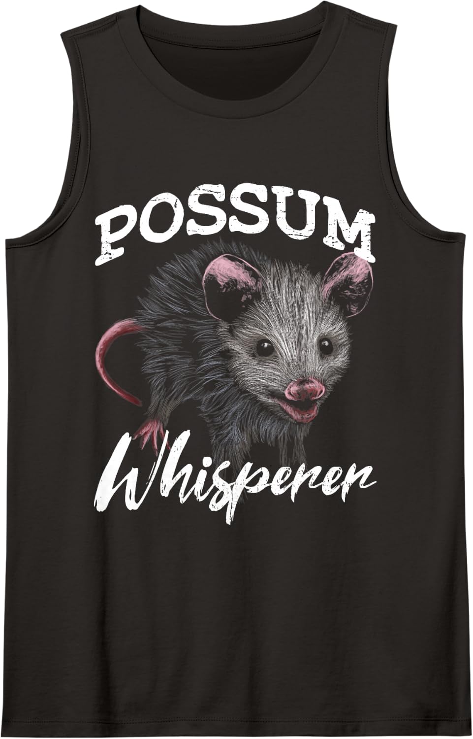Possum Whisperer Street Cat Opossum Animal Phalanger Sleeveless Tank Top - Black