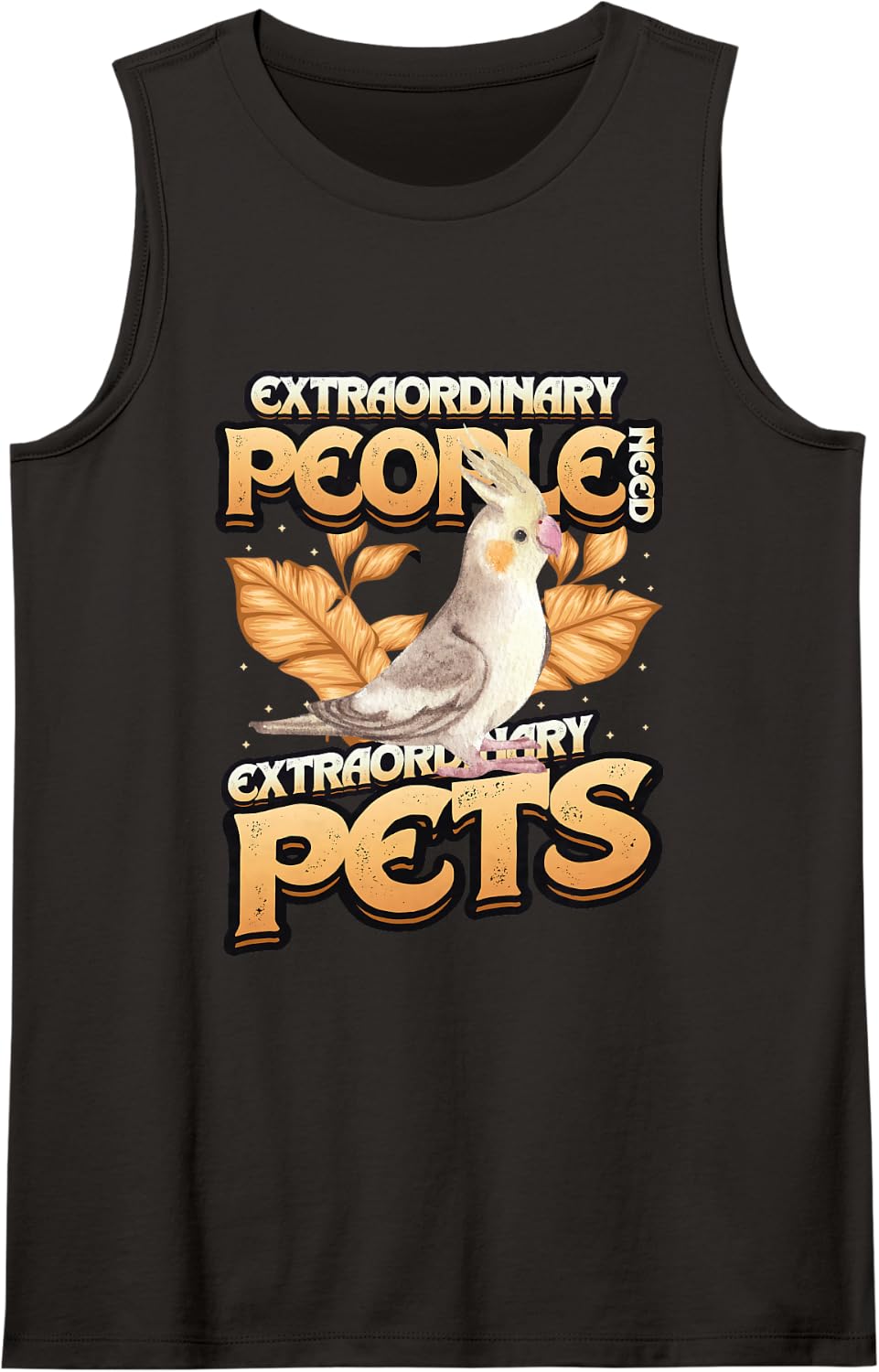 Pet Cockatiel Keepers Cockatiel Sleeveless Tank Top - Black