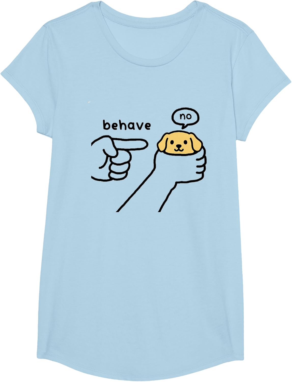 Cartoon T-Shirt - Girls Baby Blue