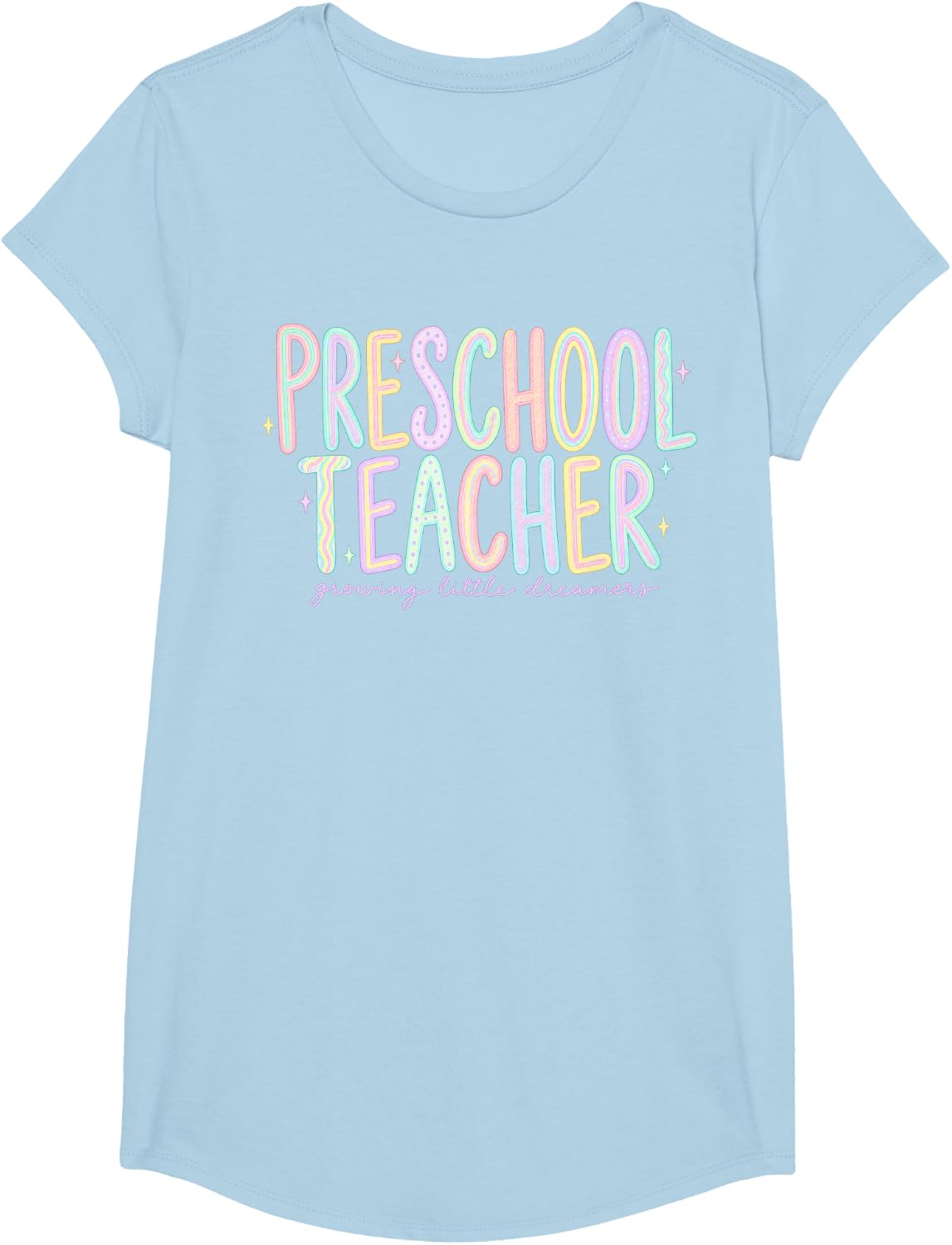 Preschool Teacher Kids Learning Pre K Kindergarten School T-Shirt - Girls Baby Blue