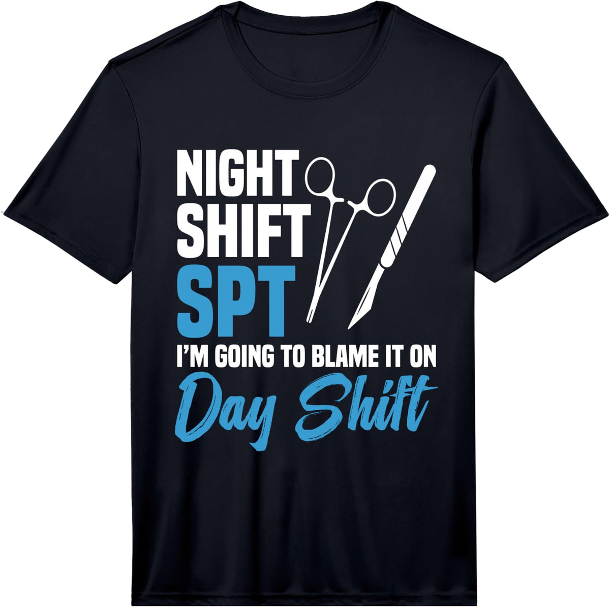 Mens Sterile Processing Department Night Shift SPD Tech Week SPT Performance T-Shirt - Black