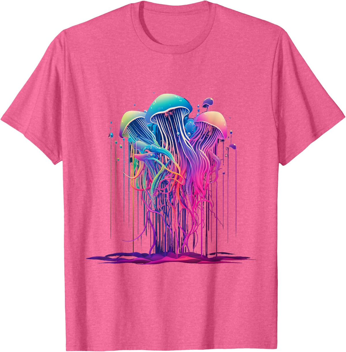 Jellyfish Ocean Animal Scuba Diving Tees Jelly Fish T Shirts Men Women Kids - Pink Heather