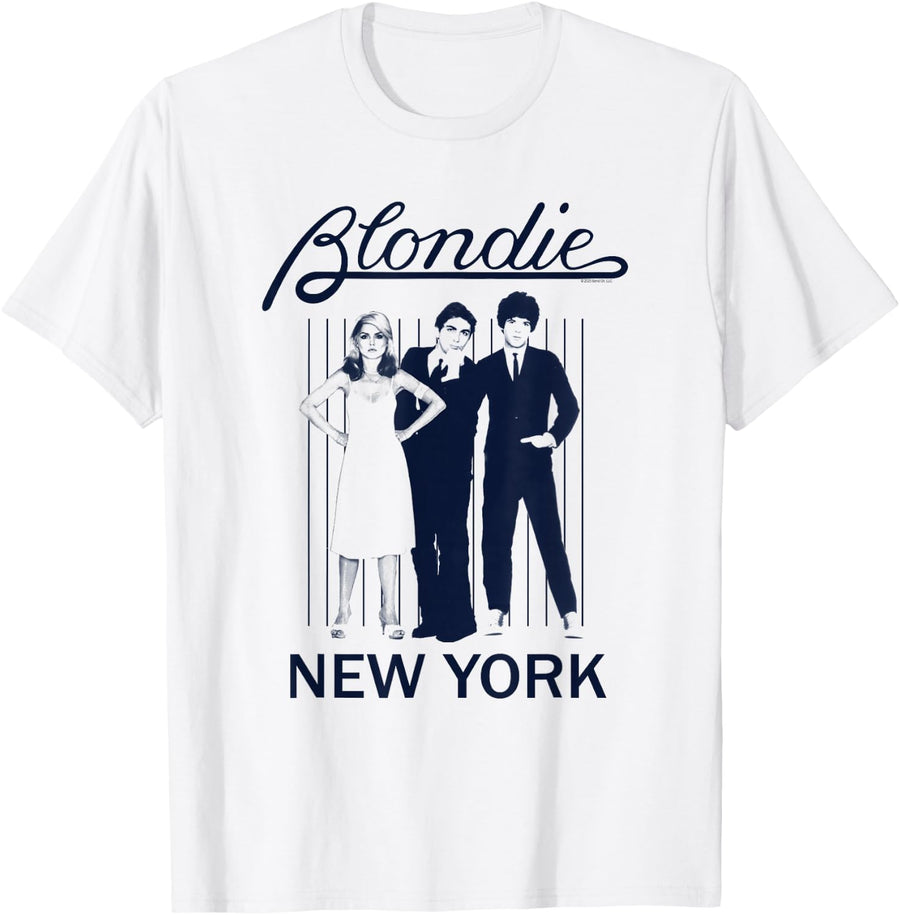 Blondie Parallel Lines Album Art New York Vintage Band T-Shirt - White