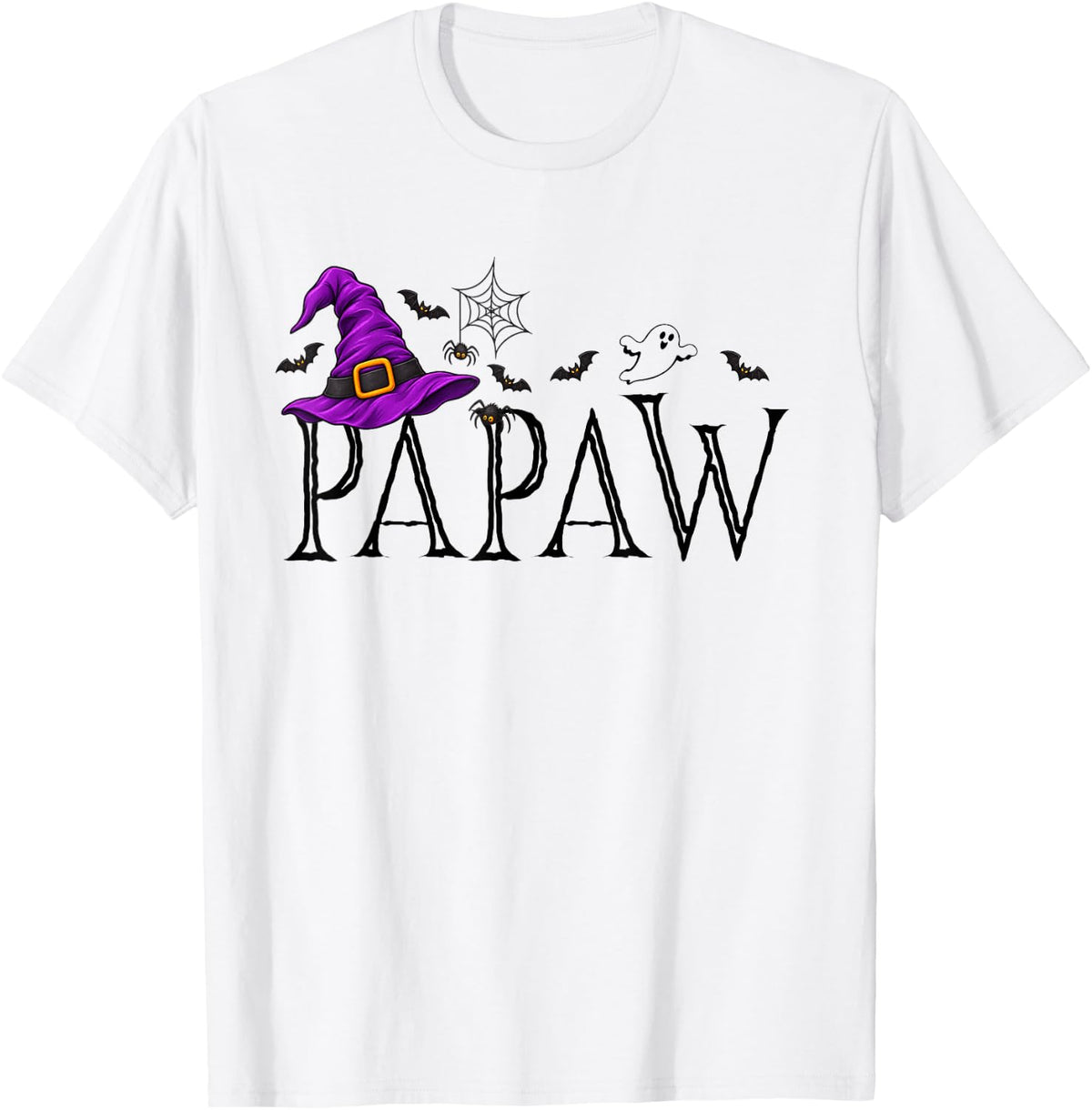 Papaw Funny Halloween Family Matching T-Shirt - White
