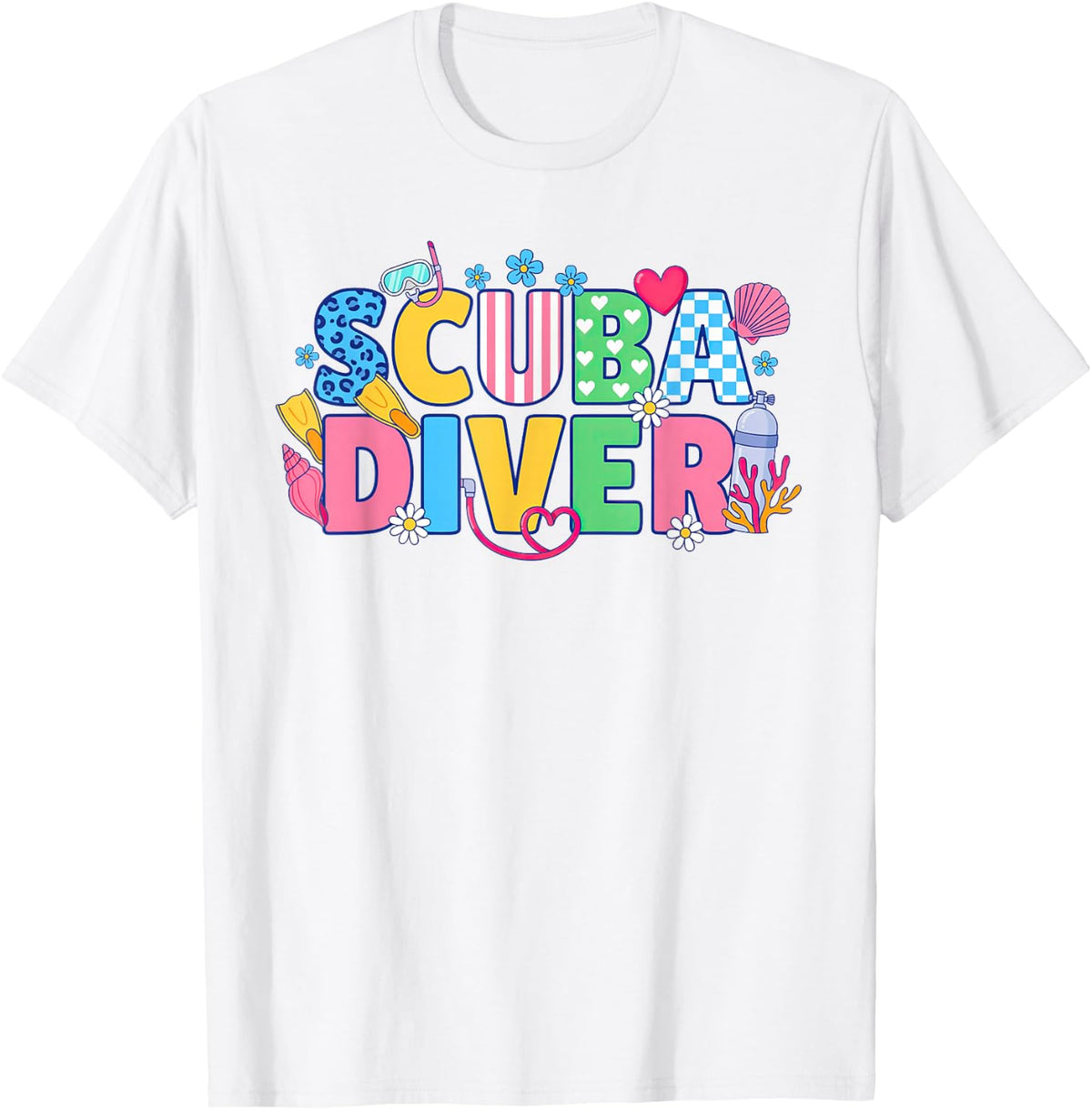 Scuba Diving Scuba Diver Skin Diving Underwater Dive T-Shirt - White