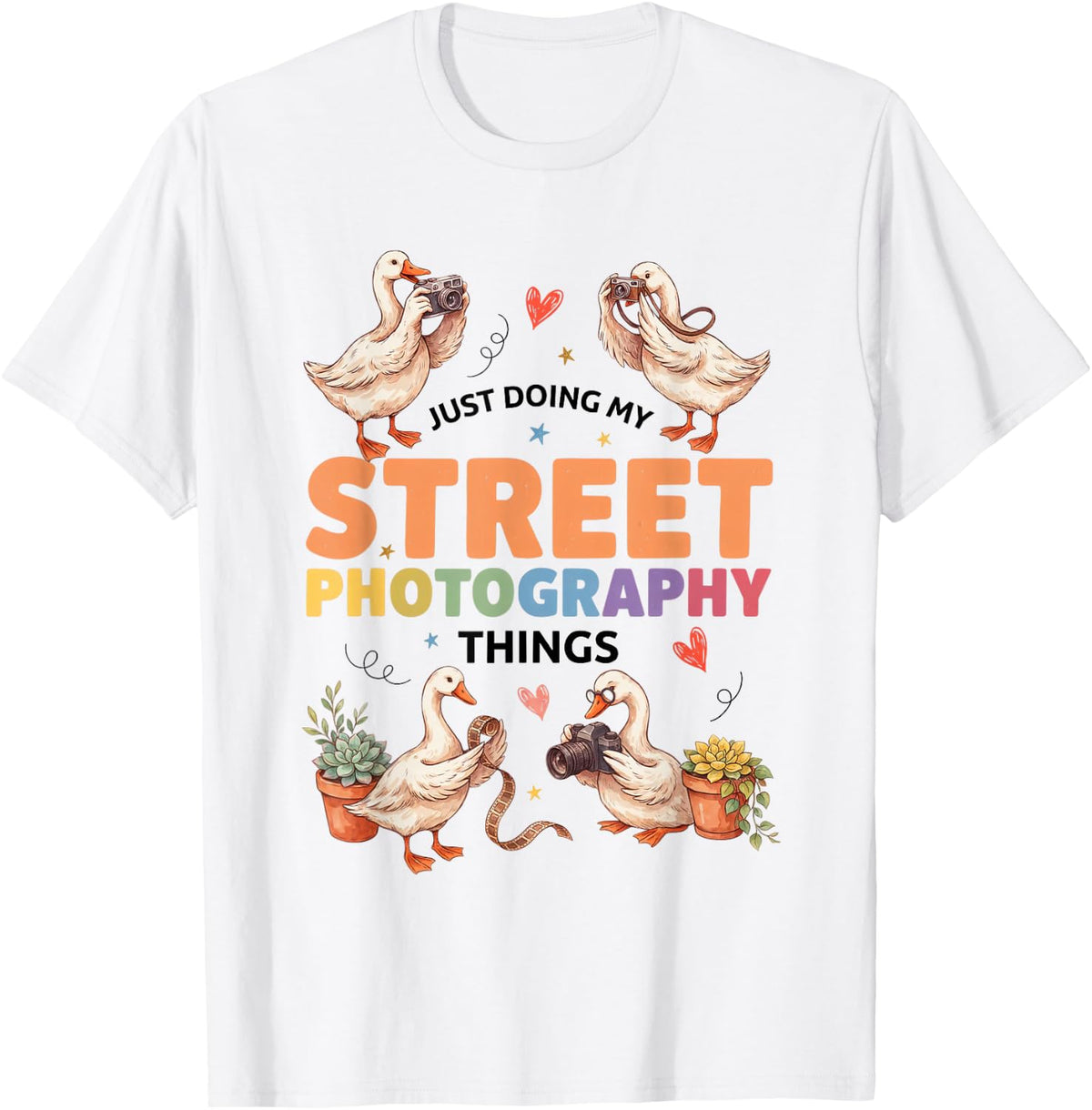Street Photography Candid Urban Shooter Capture T-Shirt - White