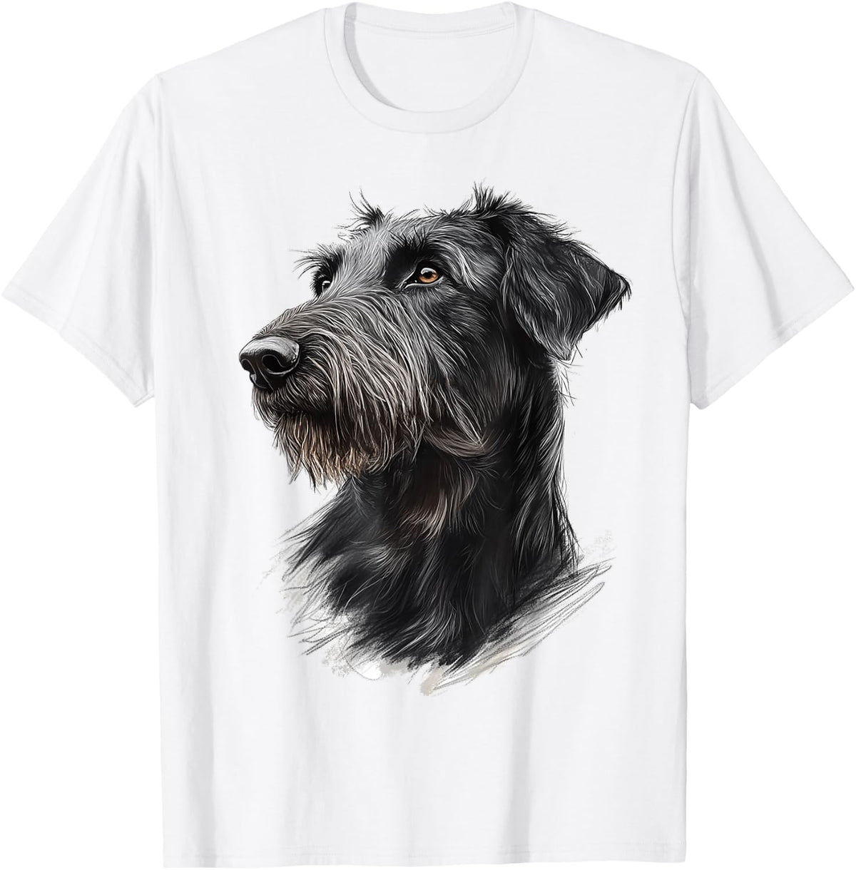 Irish Wolfhound Dog Graphic Pet Illustration Irish Wolfhound T-Shirt - White