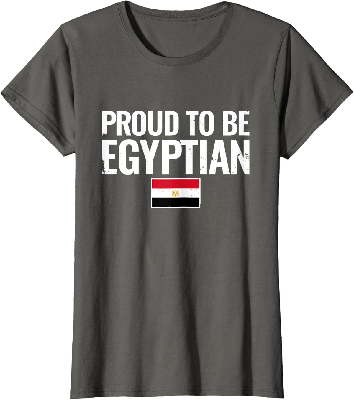 Proud To Be Egyptian Vintage Flag Egypt T-Shirt - Asphalt Grey