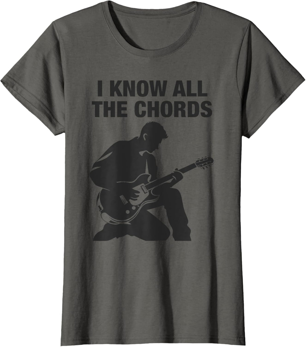 Guitar Player Musician High School College Rock And Roll T-Shirt - Asphalt Grey