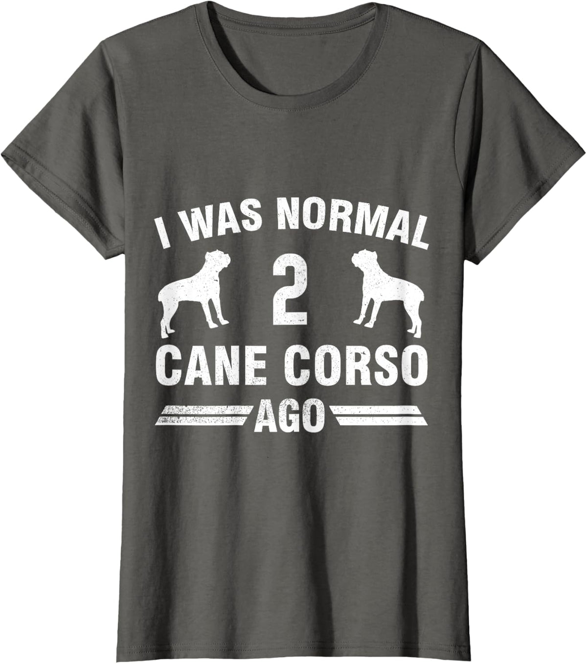 I Was Normal 2 Cane Corso Ago Cane Corso Lover T-Shirt - Asphalt Grey