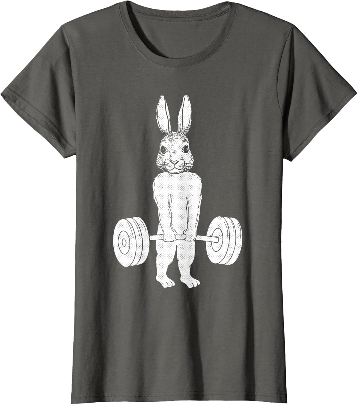 Bunny Workout Easter Deadlift Fitness Workout Gym Lover T-Shirt - Asphalt Grey