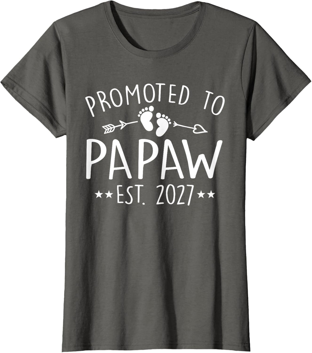Promoted to Papaw Est 2027 Papaw to Be T-Shirt - Asphalt Grey