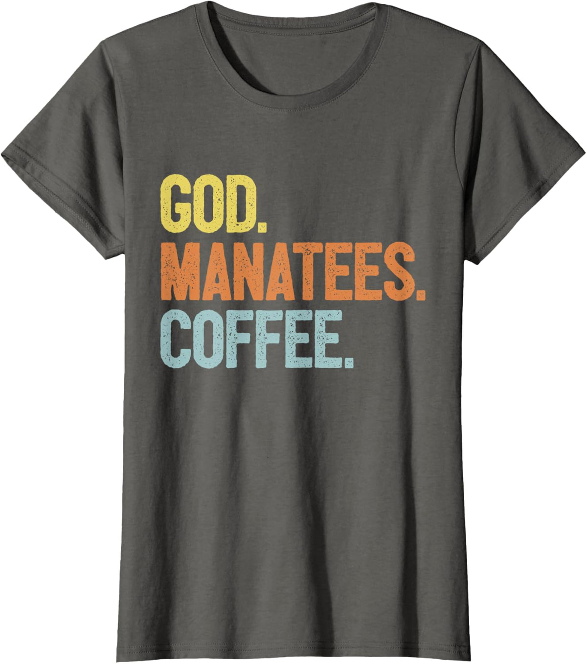 Manatee I Christian Manatee Lover I Manatee T-Shirt - Asphalt Grey