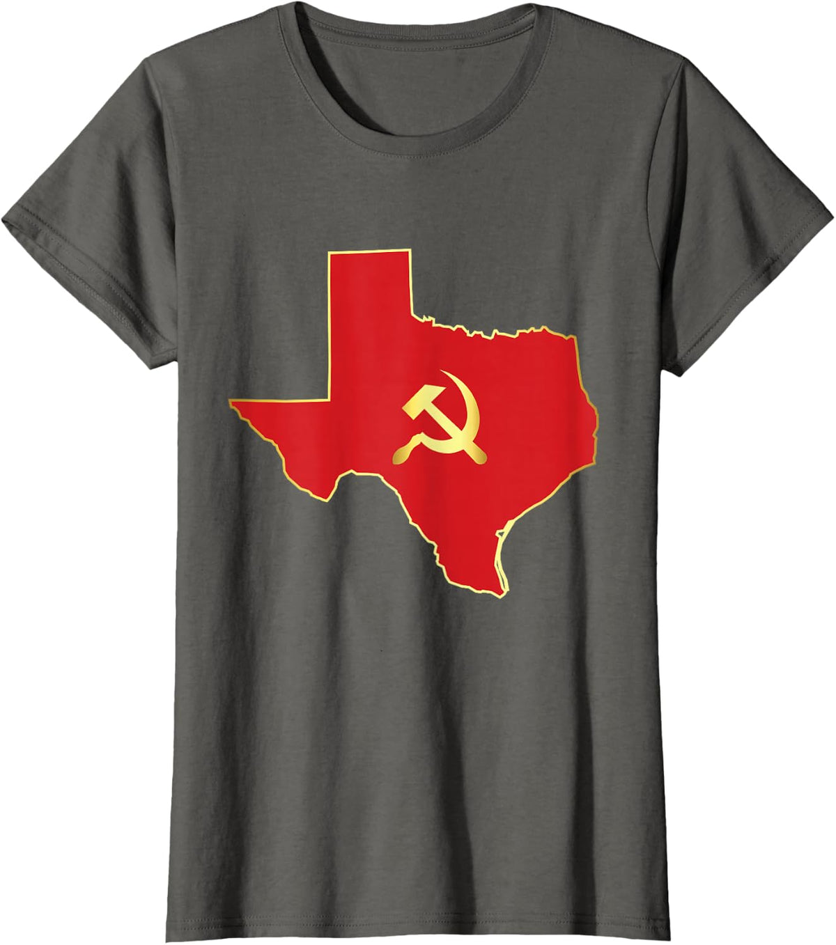 Texas Socialist And Communist T-Shirt - Asphalt Grey