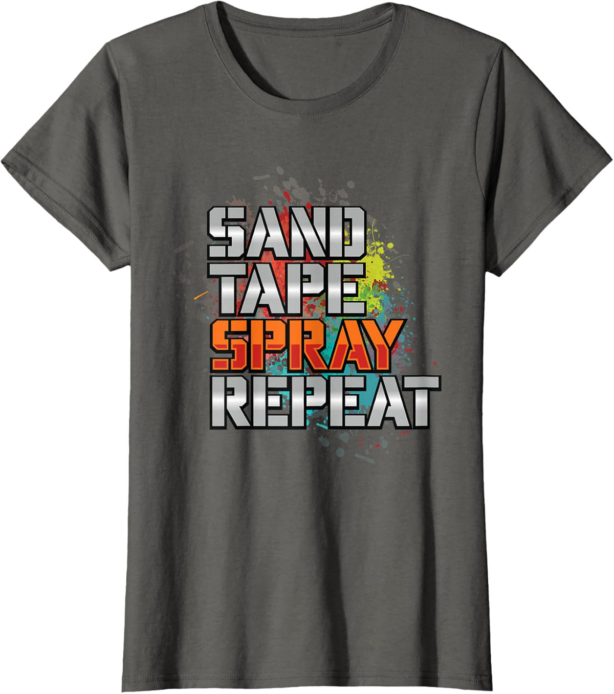 Car Sprayer Auto Body Automotive Painter T-Shirt - Asphalt Grey