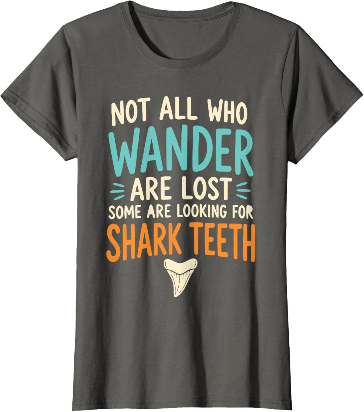 Shark Teeth Fossil Collector T-Shirt - Asphalt Grey