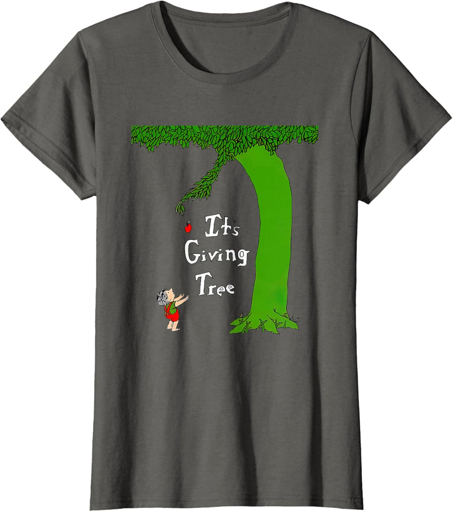 It's Giving Tree Funny For Men Women T-Shirt - Asphalt Grey