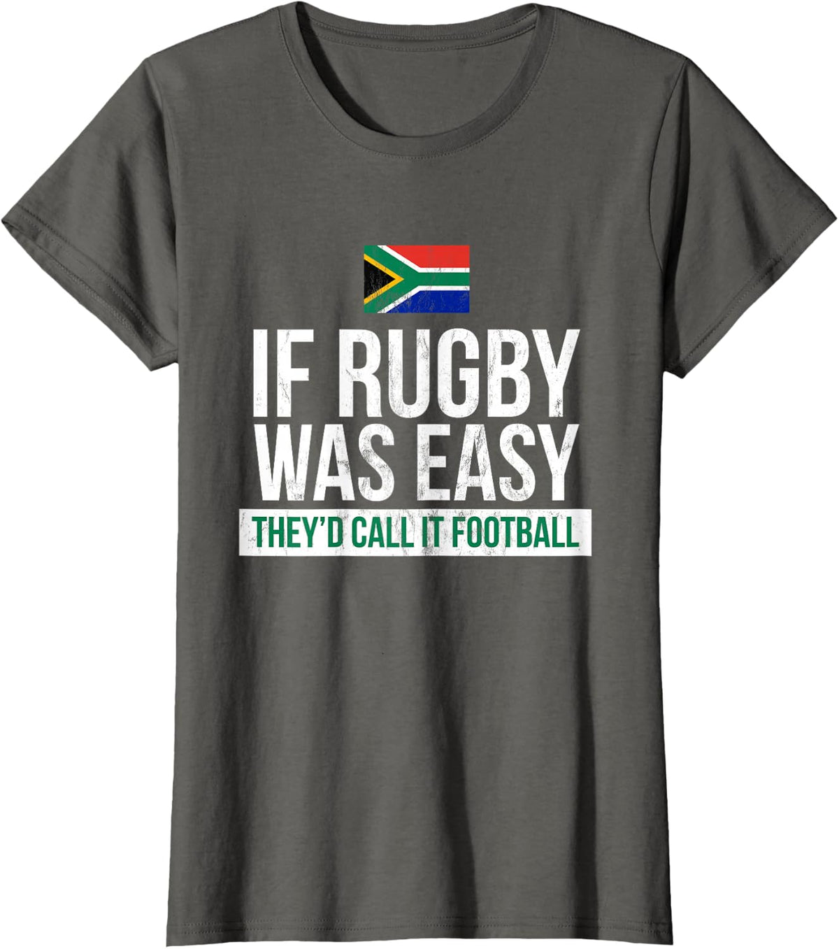 Fun South Africa Rugby Rugby T-Shirt - Asphalt Grey