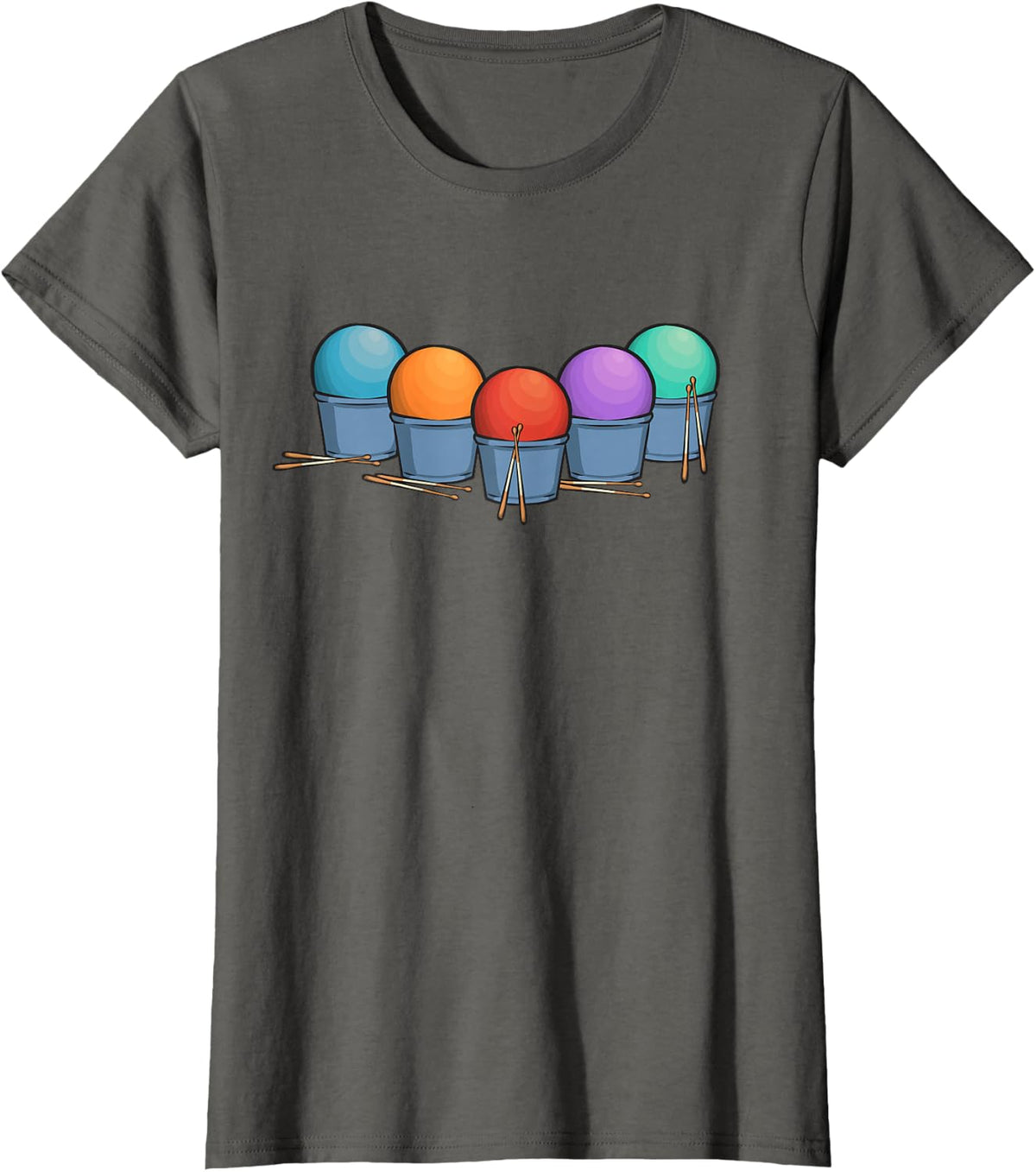 Cardio Drumming Gym Fitness Class Workout T-Shirt - Asphalt Grey