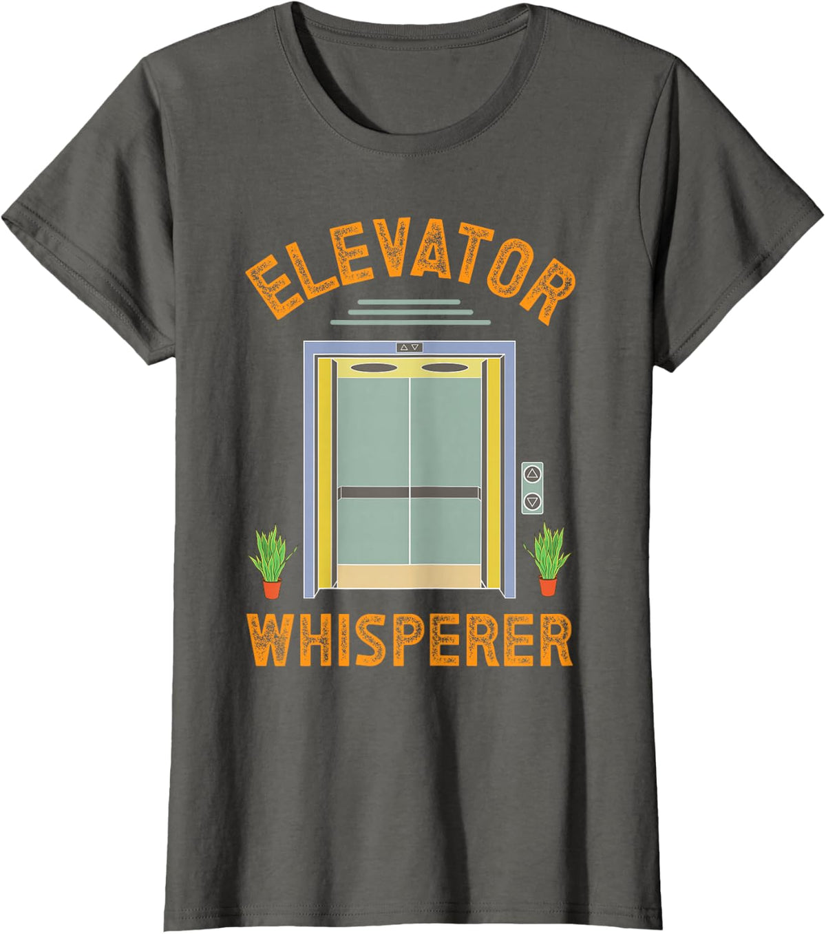Elevator Mechanic Elevator T-Shirt - Asphalt Grey