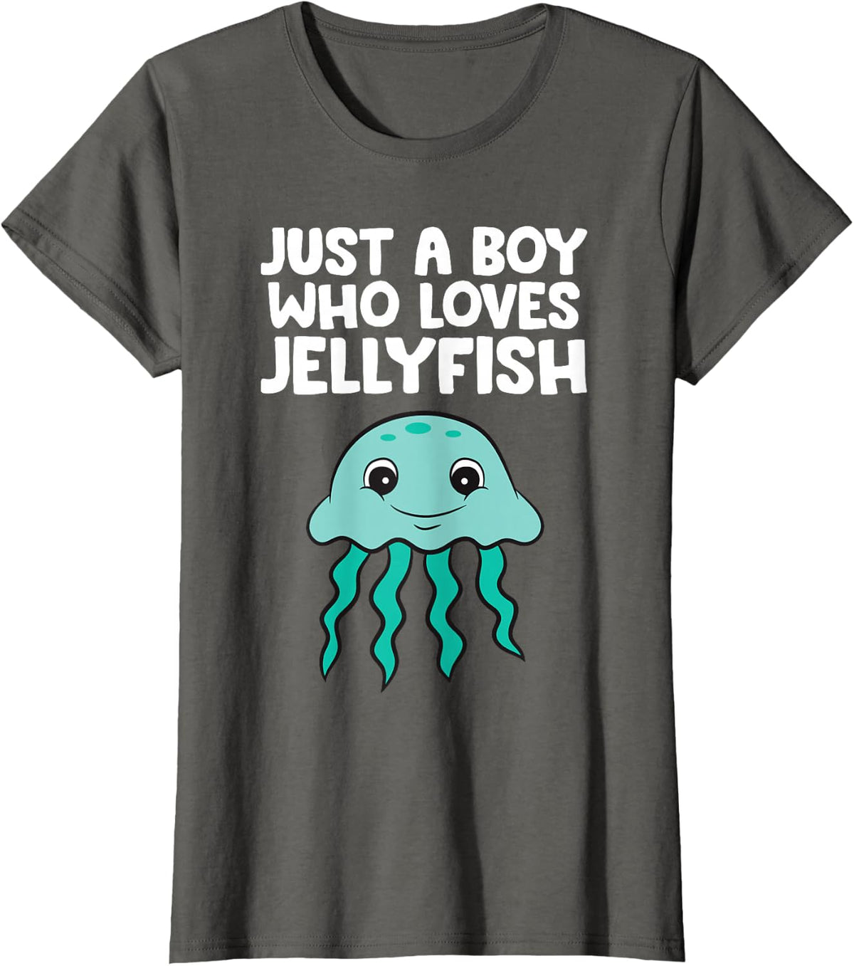 Jellyfish Lover Just A Boy Who Loves Jellyfish T-Shirt - Asphalt Grey