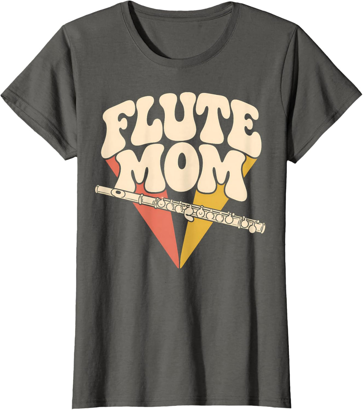 Flute Mom Musician Orchestra T-Shirt - Asphalt Grey