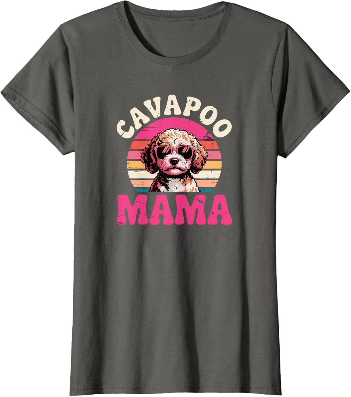 Cavapoo Mama T-Shirt - Asphalt Grey
