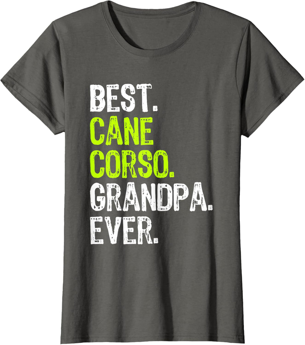 Best Cane Corso Grandpa Ever Dog Lover T-Shirt - Asphalt Grey